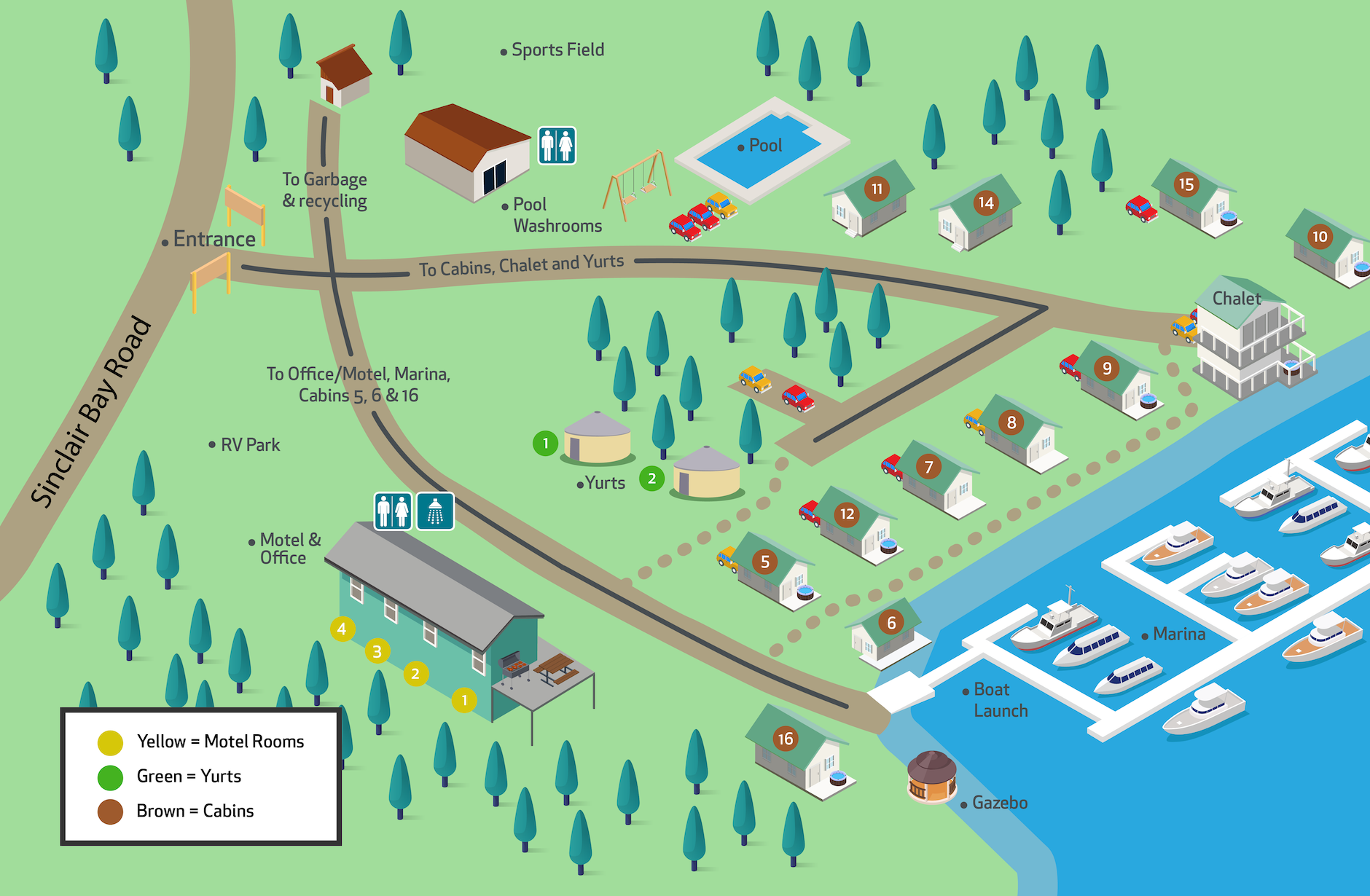 Pender Harbour Resort map